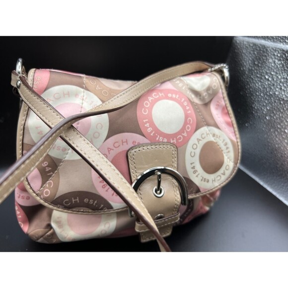 Coach Pink and Brown Women's Bag - Picture 1 of 9